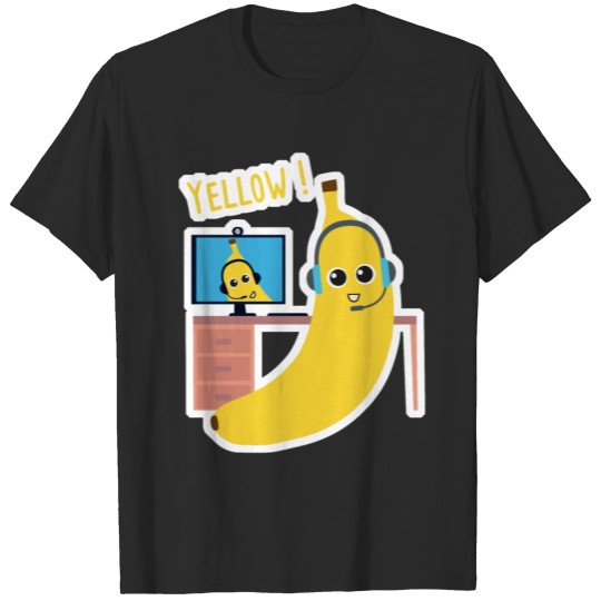 Yellow banana pun fruit funny work meeting gift T-shirt