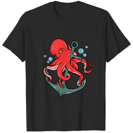 Octopus Holding Anchor T-shirt