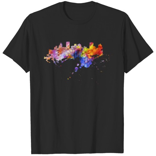 Montreal Quebec Canada skyline at night in colors T-shirt