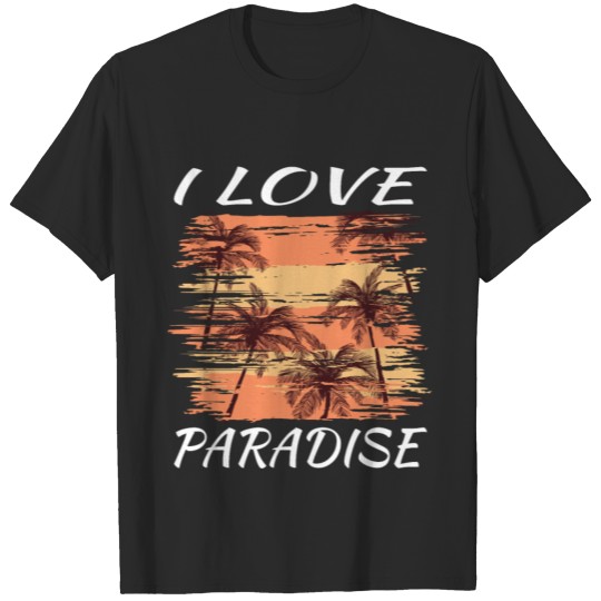 Caribbean Palm Trees Paradise Travel T-shirt