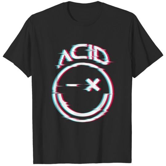 Acid House Techno Raver DJ EDM LSD Smile Face Gift T-shirt