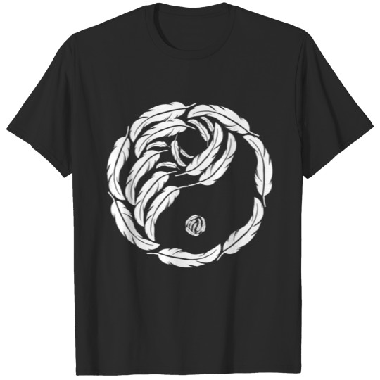 Feather Feather Jewelry - Yin Yang From Feathers T-shirt