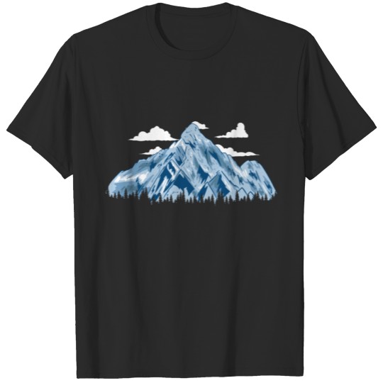 Mountain Camping / Mountain Hiking Motif T-shirt
