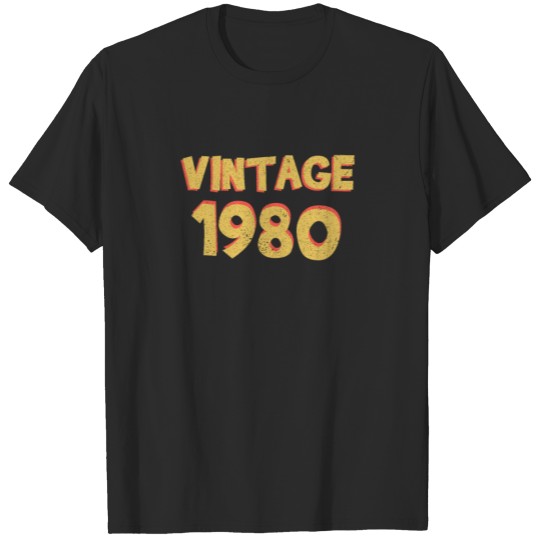 Vintage 1980 Birthday Gift Idea Retro - Christmas T-shirt