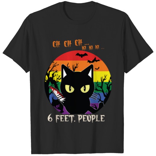 6 Feet People In Halloween T-shirt