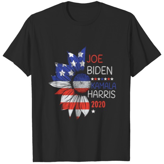 Joe Biden Kamala Harris 2020 Sunflower American Fl T-shirt