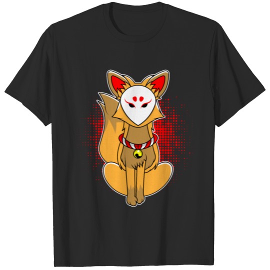 Royal Japanese Kami Inari Fox Kitsune Mask T-shirt
