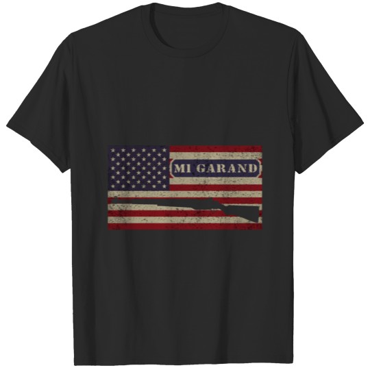 M1 Garand Wwii Rifle Usa Patriotic American Flag G T-shirt