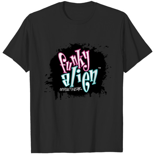 funky alien streetwear logo T-shirt