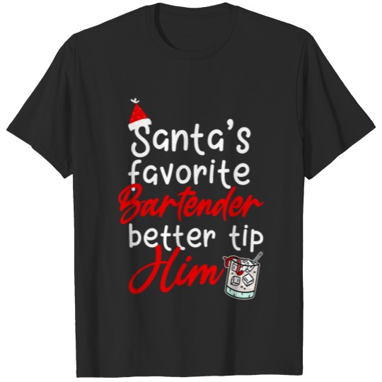 Bartender Christmas T-shirt