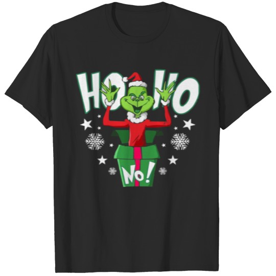 ho ho grinch santa christmas funny design 2020 T-shirt