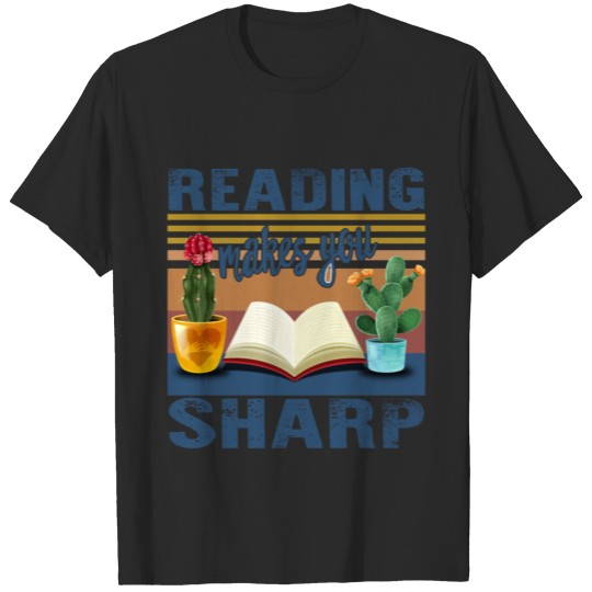 Vintage Reading Shirt Reading Makes You Sharp T-shirt