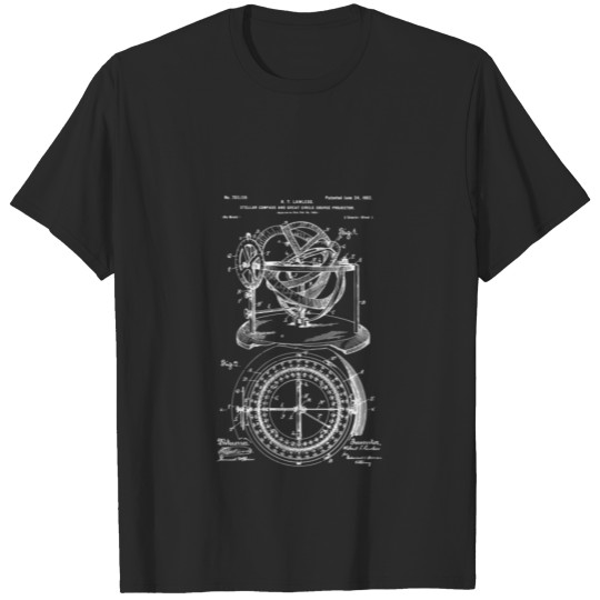 Nautical Compass Patent, Nautical Compass Poster, T-shirt