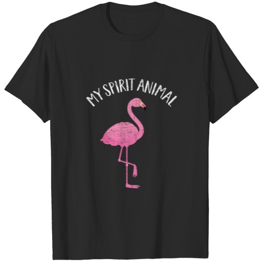 My Spirit Animal Is A Flamingo Pink Bird Vintage G T-shirt