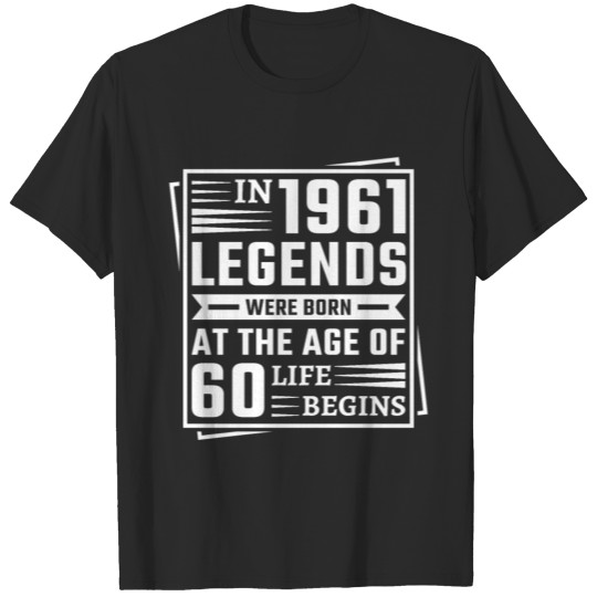 60th birthday gift vintage 1961 60 years T-shirt