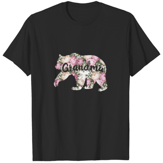 Floral Grandma Bear Grandma Mother's Day Women Gif T-shirt
