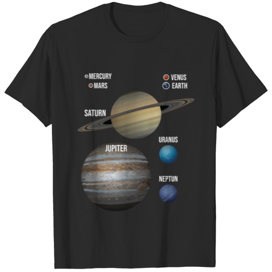 Universe Planets Solar System Milky Way T-shirt