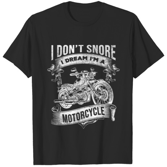 Snoring Biker Funny Motorcycle Biking Humor T-shirt