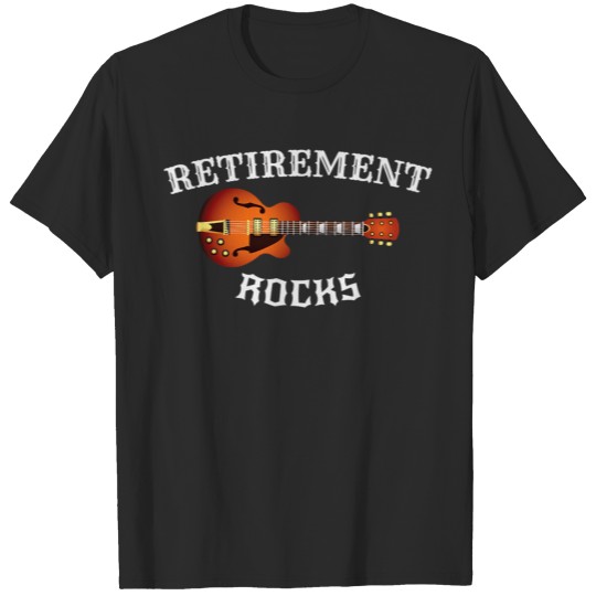 Retirement Rocks Acoustic Guitar Old Rocker T-shirt