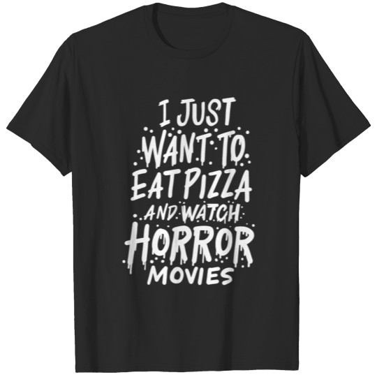 Horror Movie Pizza Lovers T-shirt