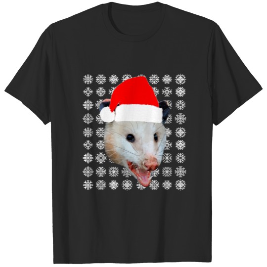 Animals In Santa Hats Road Kill Possum Long Sleeve T-shirt