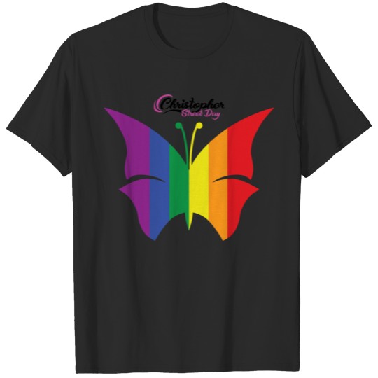 Christopher Street Day LGBT Butterfly Rainbow T-shirt