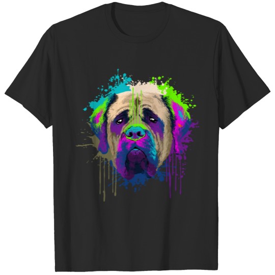 Splash Art Mastiff Dog Lover Gift Idea T-shirt