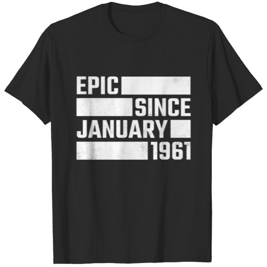 60th Birthday January Gift Vintage 1961 60 Years T-shirt