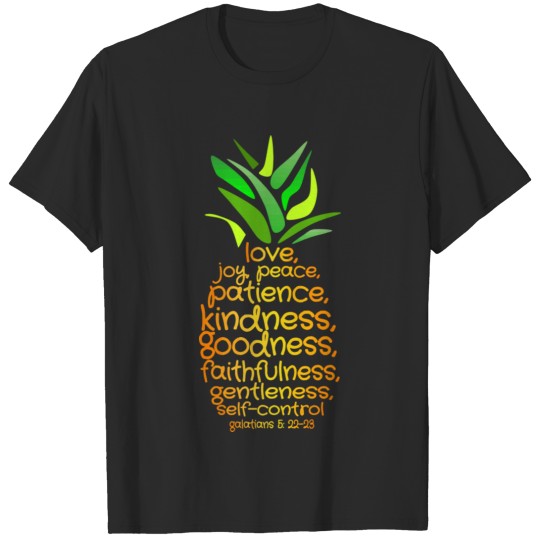 Pineapple Bible Fruit Of The Spirit Love Joy Peace T-shirt