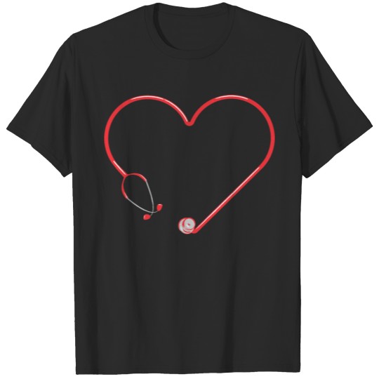 doctor stethoscope with love heart shape doctor T-shirt