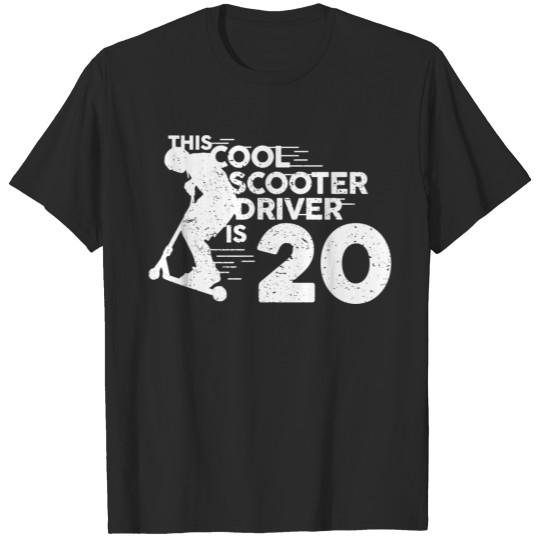 20Th Birthday Retro Gift Scooter Driver Scooter Bo T-shirt