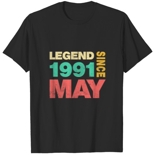 30th Birthday May Gift Vintage 1991 30 Years T-shirt