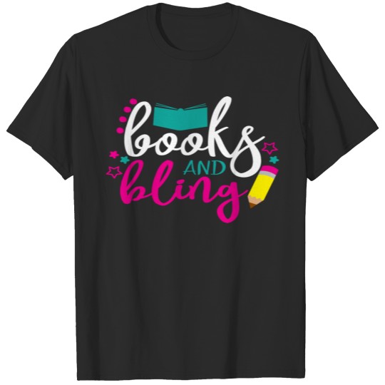 Books and bling T-shirt