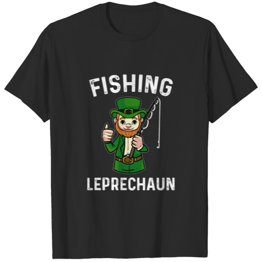 I Love Fishing Leprechaun Irish Fisherman Fishing T-shirt