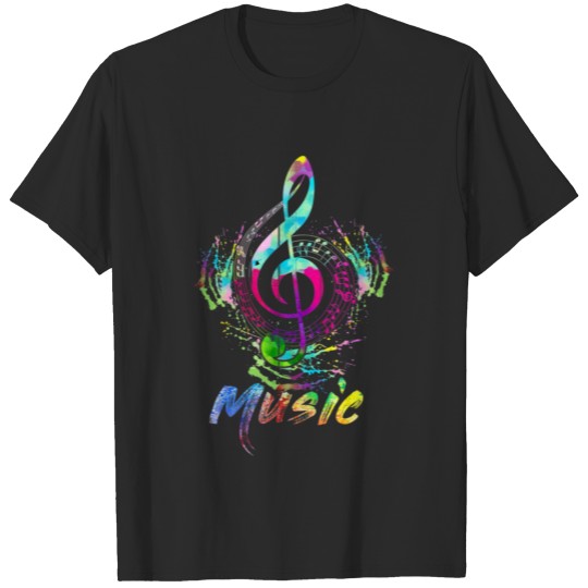 Funky Colorful Music Treble Clef Musical Note T-shirt