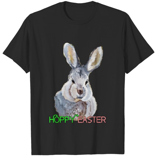 Easter Green Realistic Rabbit Bunny Hoppy Easter T-shirt