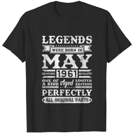 60th Birthday May Gift Vintage 1961 60 Years T-shirt