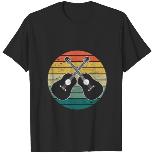 Vintage Guitarist Retro Acoustic Guitar Gift Idea T-shirt