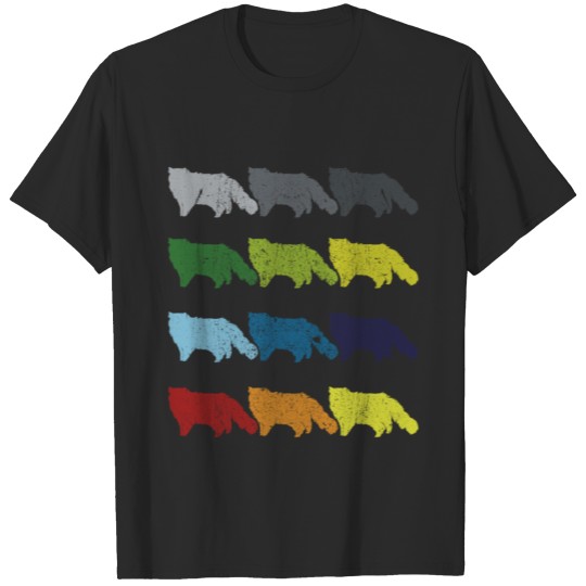 Neon Pop Art Retro Persian Cat Pet Gift T-shirt