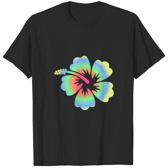 Hibiscus Flower Colorful T-shirt