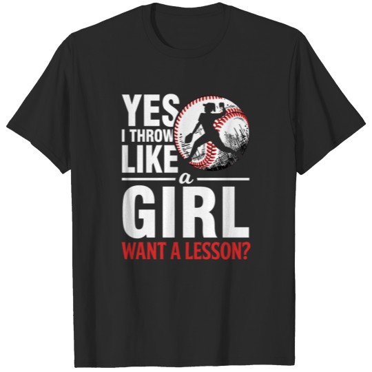 Softball Baseball Pitcher Women Gift T-shirt