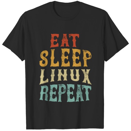 Linux - Retro - EAT SLEEP Linux T-shirt