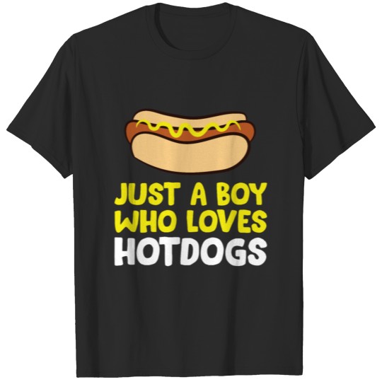 Just a Boy Who Loves Hot Dogs Cute Hot Dog T-shirt