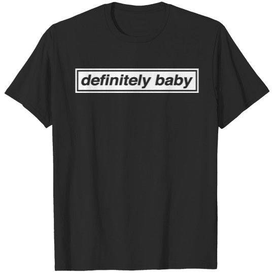 definitely baby (white) / 90s indie grunge T-shirt