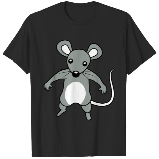 Gray little mouse T-shirt