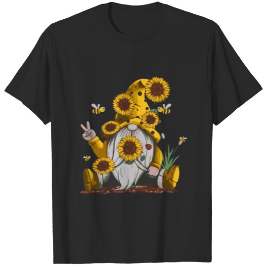 Bee Sunflower Hippie Gnome T-shirt