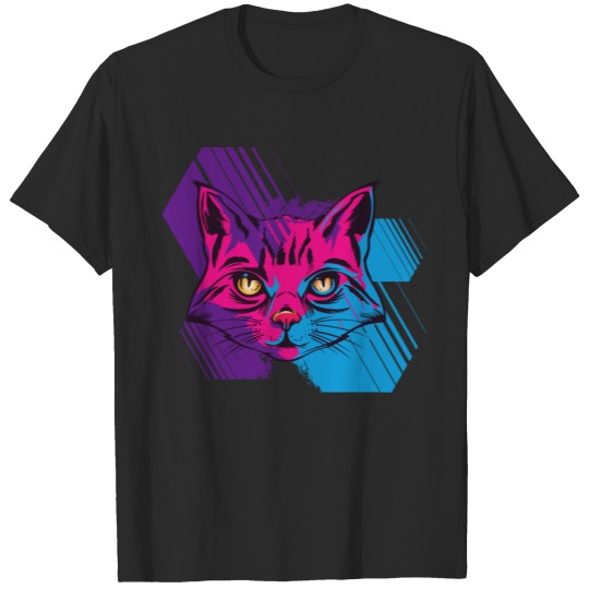 Bizarre cat funny trippy cats design T-shirt