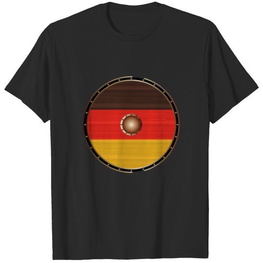 Round Viking Shield With Germany Flag T-shirt