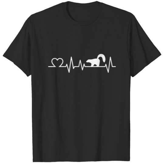 Skunk Heartbeat Stink Badger Skunk Gift T-shirt