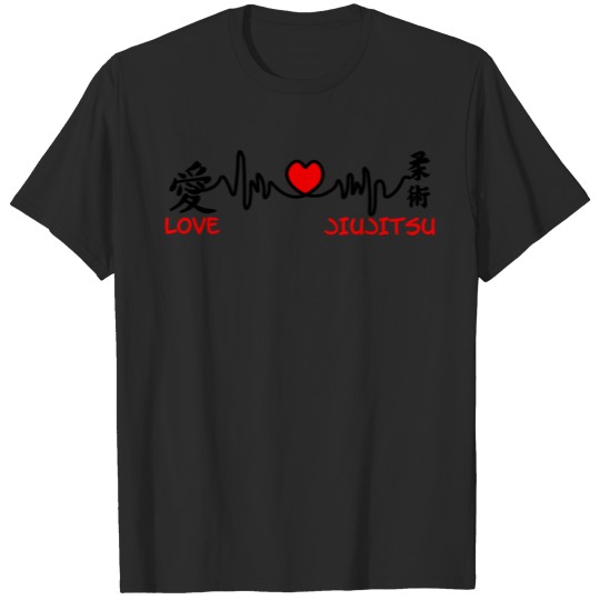 Love heart rate Jiujitsu T-shirt